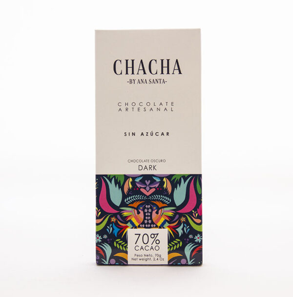 Comprar Chocolate 70% cacao endulzado con estevia Chacha, Chocolate Dark 70% Cacao – Chacha  5