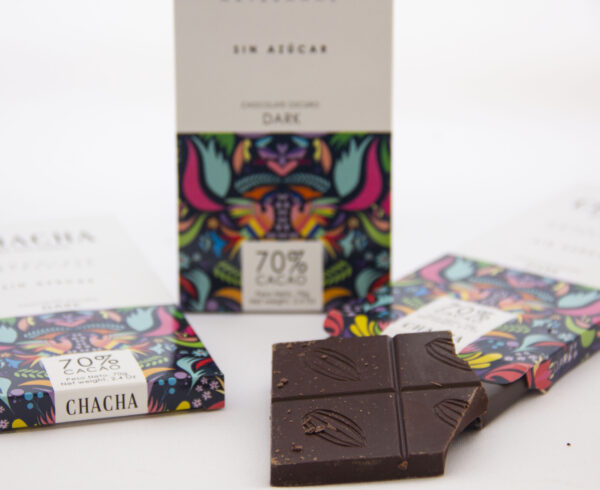 Comprar Chocolate 70% cacao endulzado con estevia Chacha, Chocolate Dark 70% Cacao – Chacha  6