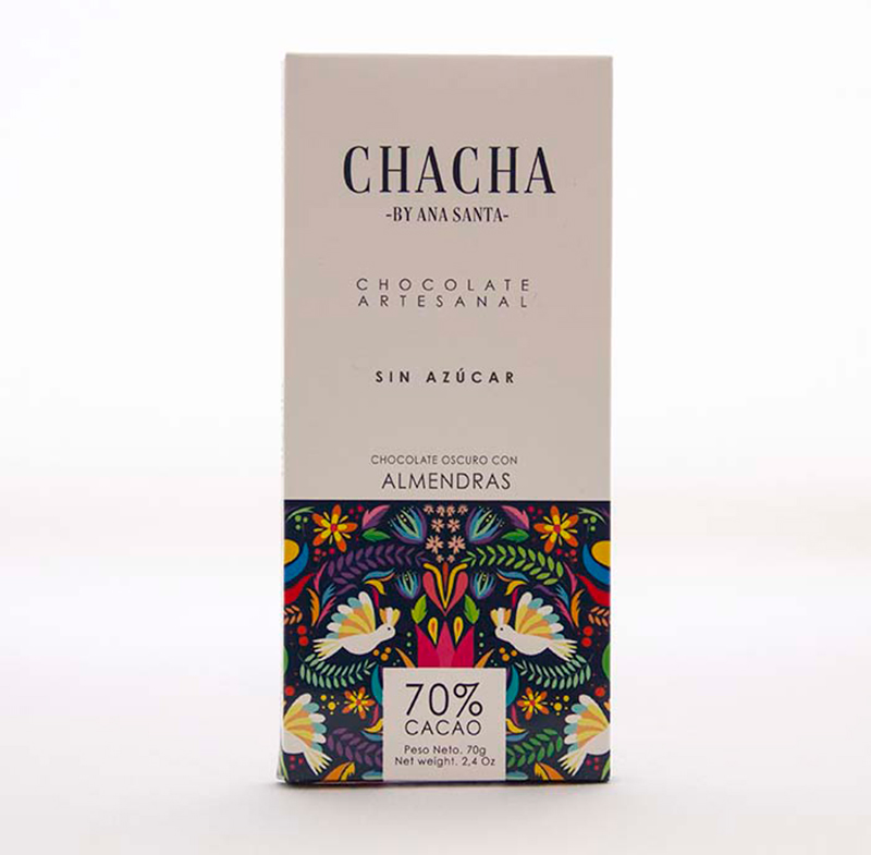 Chocolate con almendras 70% – Chacha